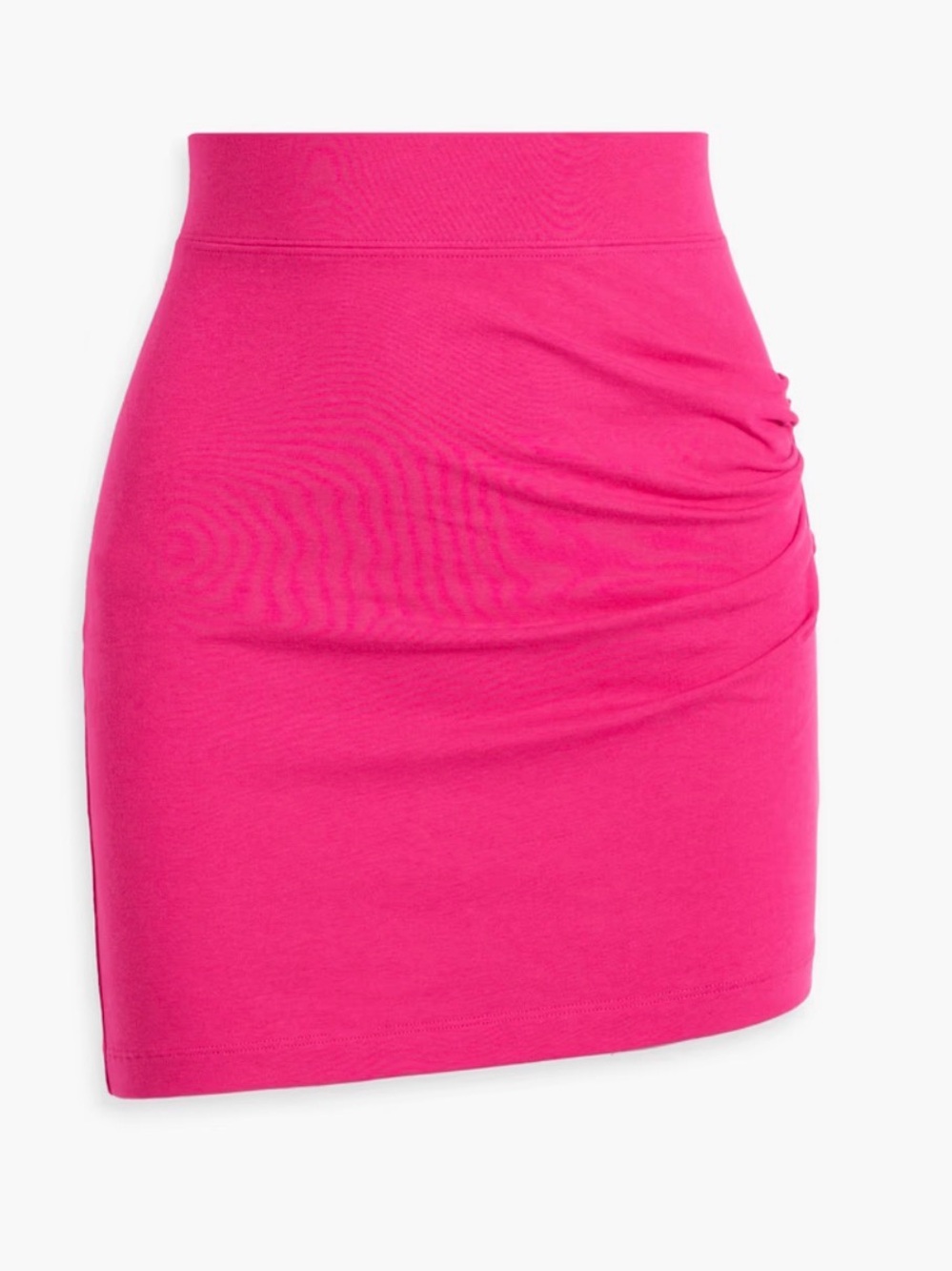 Helmut Lang Ruched Hot Pink Mini Skirt